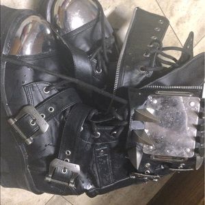 Demonia Gothic Combat Platform Boots
